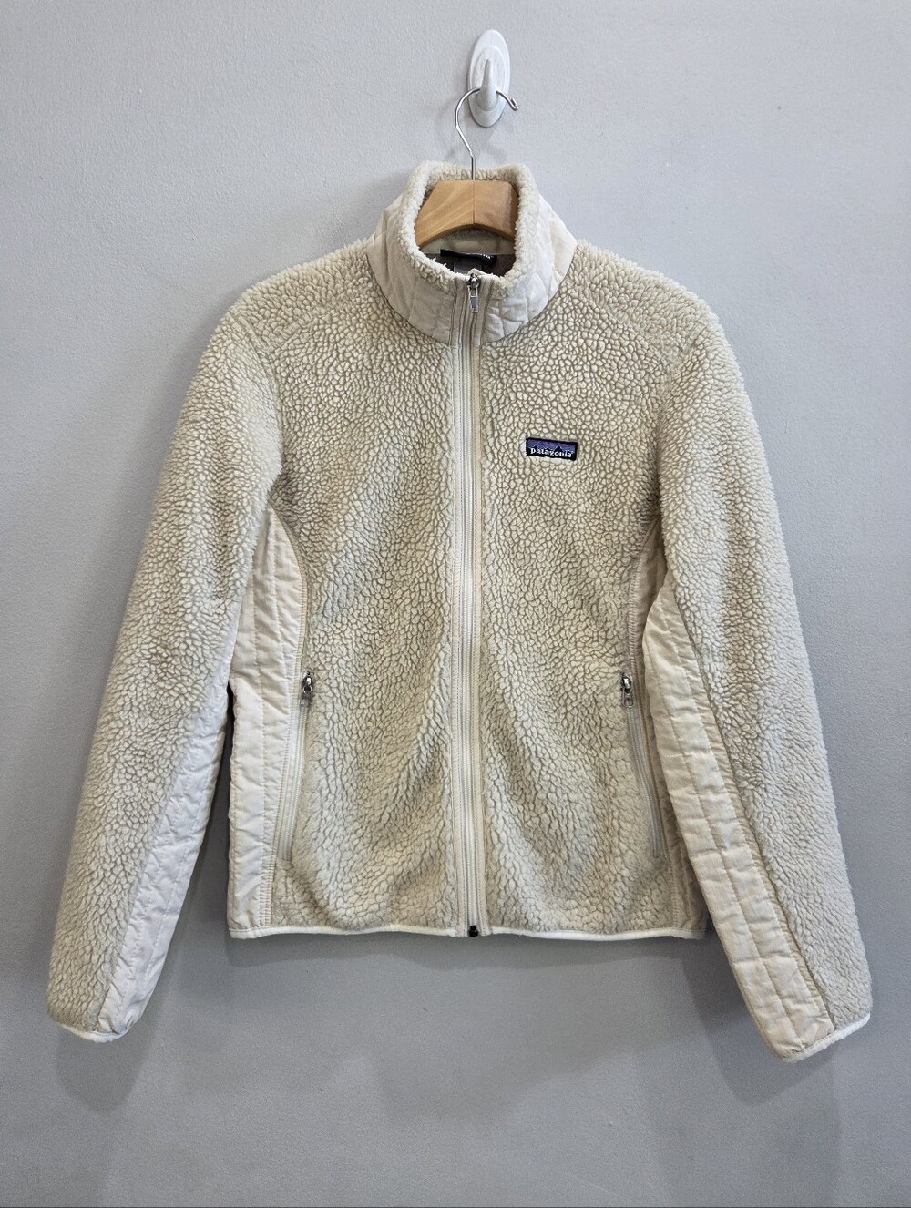 Patagonia Jacket Beige Fleece Retro X Deep Pile Full Zip Sherpa Women’s Medium